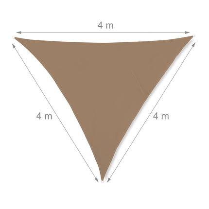 Sun sail triangular coffee brown