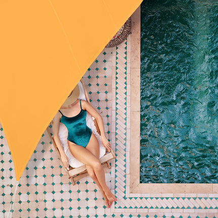 Sun sail triangular yellow