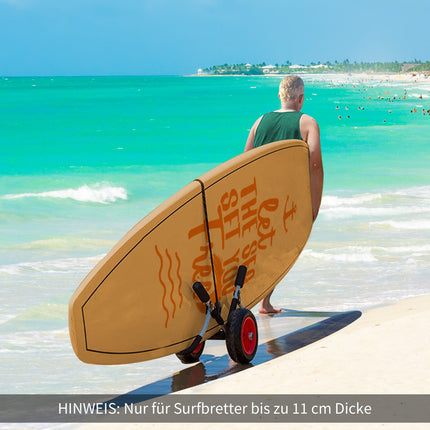 Surfboard transport cart, foldable, padded, 45 kg capacity