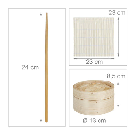 Sushi set in bamboo