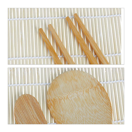 Sushi set in bamboo