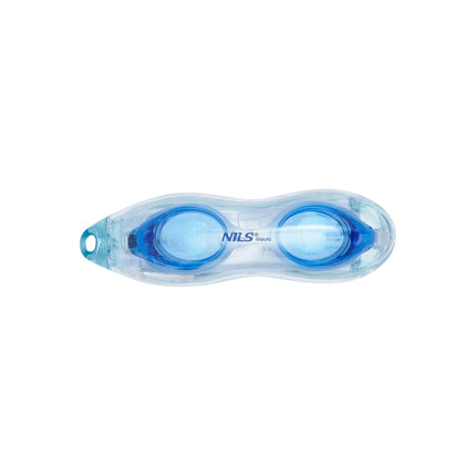 Schwimmbrille, Antibeschlag, UV-Schutz, Weiß/Blau