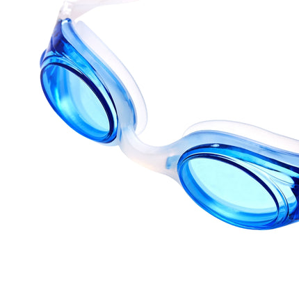 Schwimmbrille, Antibeschlag, UV-Schutz, Weiß/Blau
