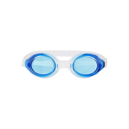 Schwimmbrille, Antibeschlag, UV-Schutz, Weiß/Blau