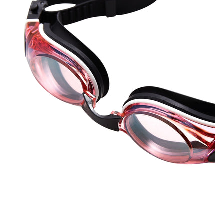 Schwimmbrille, Schwarz/Regenbogen, Antibeschlag, UV-Schutz