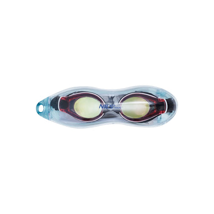 Schwimmbrille, Schwarz/Regenbogen, Antibeschlag, UV-Schutz
