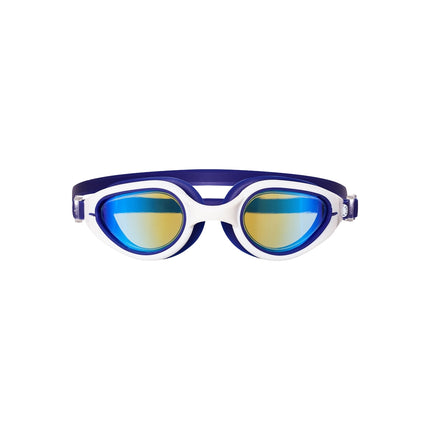Schwimmbrille, Blau/Weiß, Antibeschlag, UV-Schutz