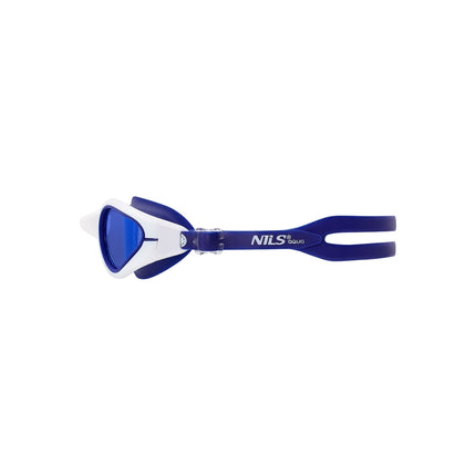 Schwimmbrille, Blau/Weiß, Antibeschlag, UV-Schutz