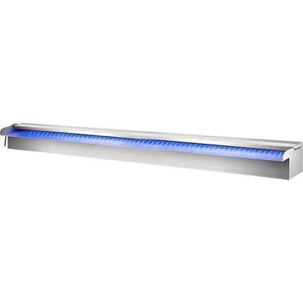 Swimming Pool Waterfall Spillway 120 cm, LED, Remote