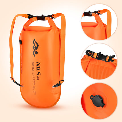 Schwimmboje mit 28-Liter-Trockensack, Rucksack