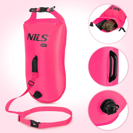 Swimming Safety Buoy With 28L Dry Bag, Backpack