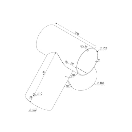 Schaukelverbinder, A-Form, Rundholz, Stahl
