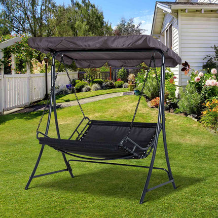 Swing Lounger Hollywood Swing Tuinligstoel Met Dak Voor 2 Personen Staalgrijs 164 X 116 X 176 Cm