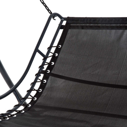 Swing Lounger Hollywood Swing Tuinligstoel Met Dak Voor 2 Personen Staalgrijs 164 X 116 X 176 Cm