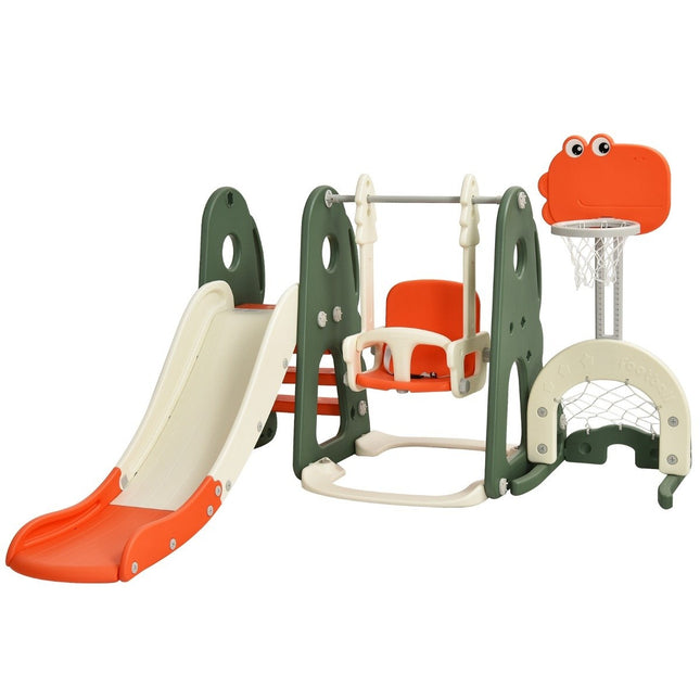 Schaukelgestell Rutsche und Schaukelset für Kleinkinder 172 x 182 x 108-120 cm orange