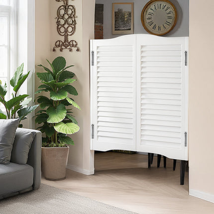 Swinging Cafe Doors, Double-Action Pine, 32x36 in, White