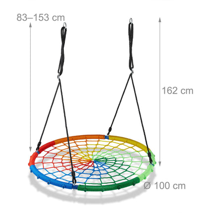Balançoire avec nid coloré 100 cm D