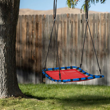 Swing with square nest in red