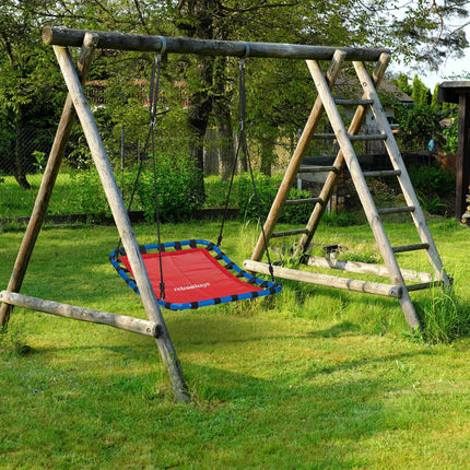 Swing with square nest in red