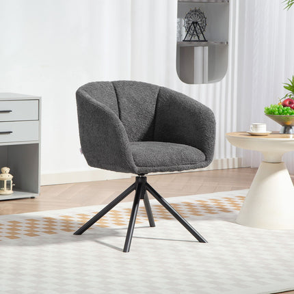Drehbarer Sessel, bequemer Sitz, Dunkelgrau, 120 kg Tragkraft