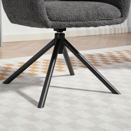 Drehbarer Sessel, bequemer Sitz, Dunkelgrau, 120 kg Tragkraft
