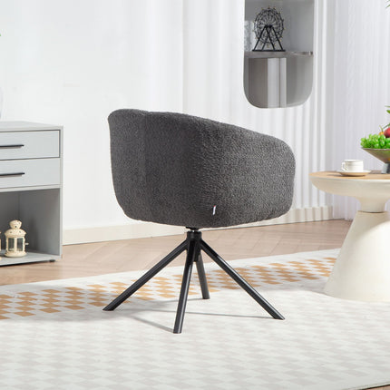 Drehbarer Sessel, bequemer Sitz, Dunkelgrau, 120 kg Tragkraft