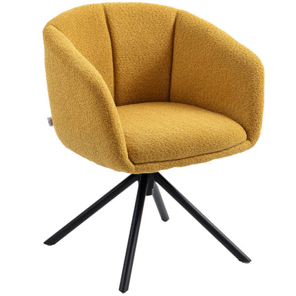 Drehsessel, Bequemer Sitz, Weicher Bezug, Gelb
