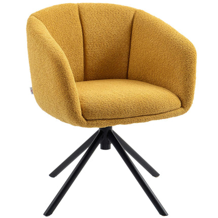 Drehsessel, Bequemer Sitz, Weicher Bezug, Gelb