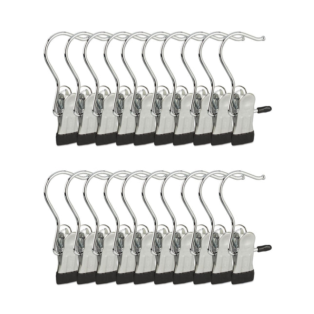 Swivel Boot Hangers Set of 20 Single Metal Clip Coat Hangers
