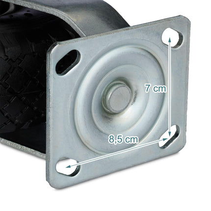 Swivel Castor Set with Pneumatic Tyres – 2 Pack