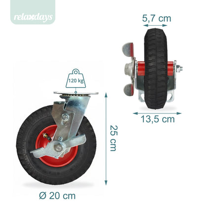 Otočné kolečko s brzdou, nosnost 120 kg