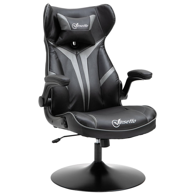 Ergonomischer Gaming-Drehstuhl, höhenverstellbar, schwarz/grau