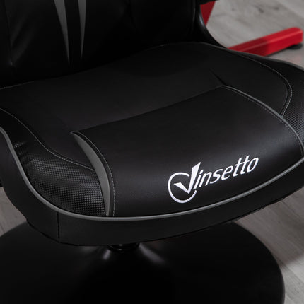 Ergonomická herní otočná židle, nastavitelná výška, černá/šedá
