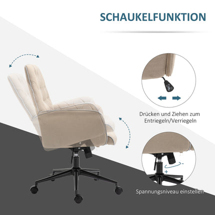 Ergonomic swivel office chair, height adjustable foam