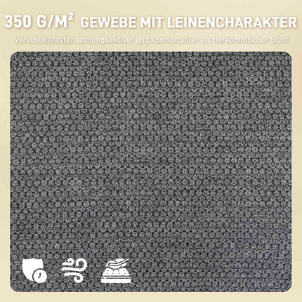 Drehbarer Esszimmerstuhl, Grau, gepolsterte Sitzfläche & Armlehnen