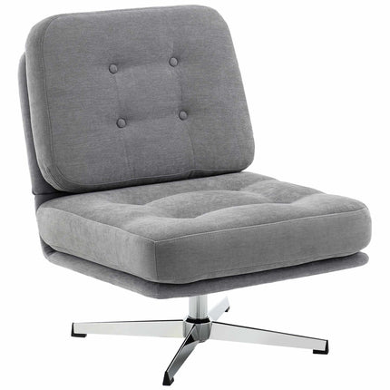 Drehbarer Loungesessel, Chenille-Stoff, 70 cm Sitzfläche