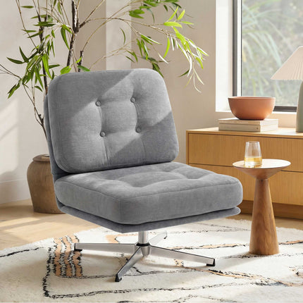 Drehbarer Loungesessel, Chenille-Stoff, 70 cm Sitzfläche