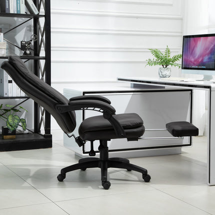 Ergonomischer Chefsessel mit Fußstütze, braun