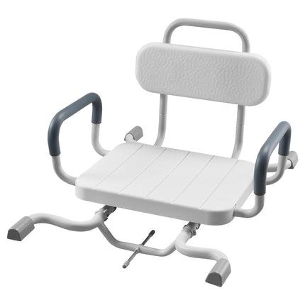 Swivel Shower Transfer Bench With Arms and Back, 220 lb