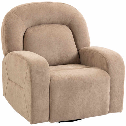 Drehbarer Samt-Relax-Sessel, 360° Schaukelfunktion, 135, Khaki
