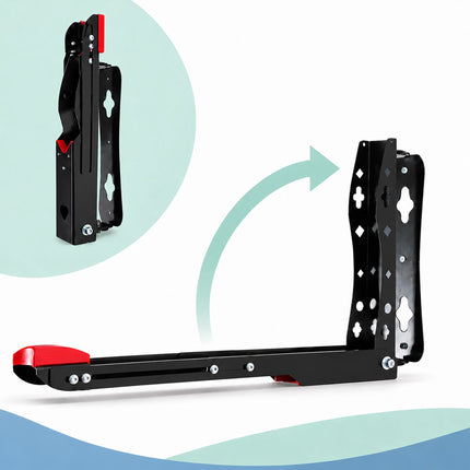 Swivelling Vertical Bicycle Wall Mount, Set of 4 – Wall Protectors, Black, Red