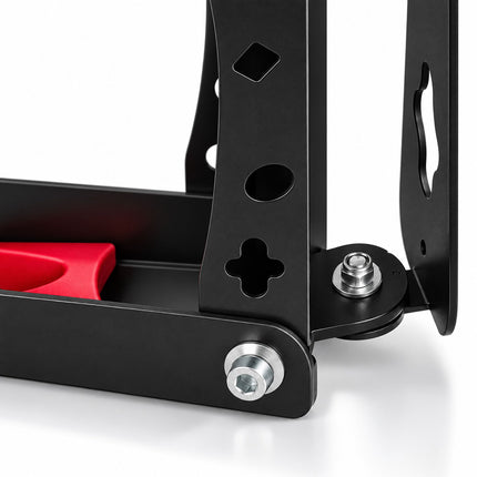 Swivelling Vertical Bicycle Wall Mount, Set of 4 – Wall Protectors, Black, Red