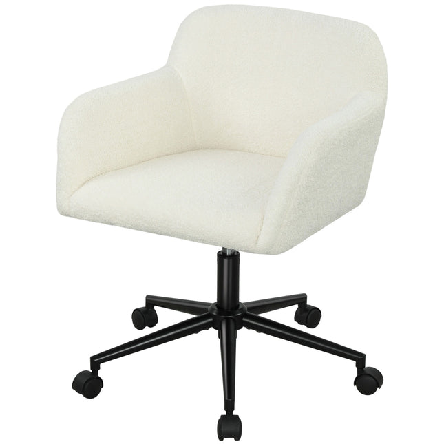 Drehbarer Bürostuhl, Fleece-Stoff, Höhenverstellbar