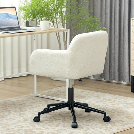 Drehbarer Bürostuhl, Fleece-Stoff, Höhenverstellbar