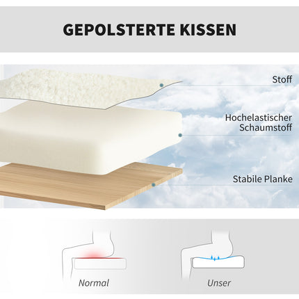 Drehbarer Bürostuhl, Fleece-Stoff, Höhenverstellbar