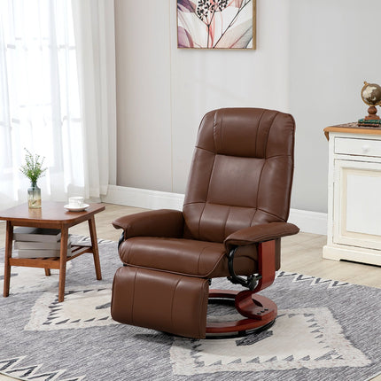 Drehbarer Relaxsessel, Kunstleder mit Fußhocker