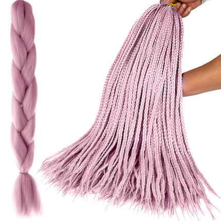 Synthetic hair braids - pink