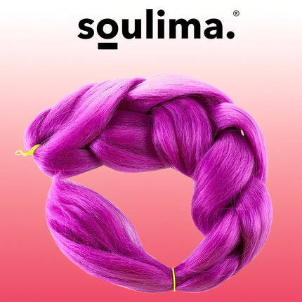Synthetic hair braids - purple