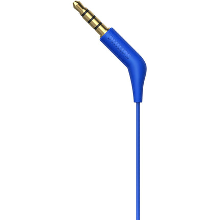 Écouteurs intra-auriculaires filaires TAE1105BL avec télécommande intégrée. Bleu.