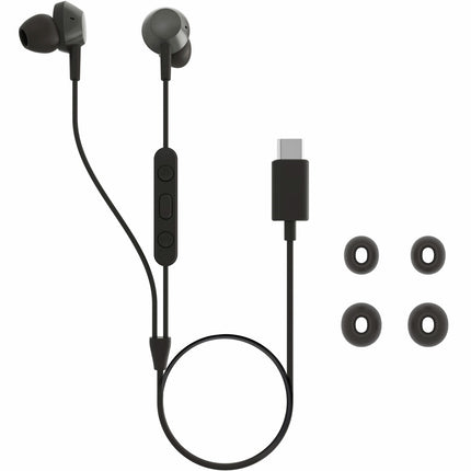 TAE5008BK Sluchátka do uší s mikrofonem a ovladačem. Konektor USB-C. Černá.